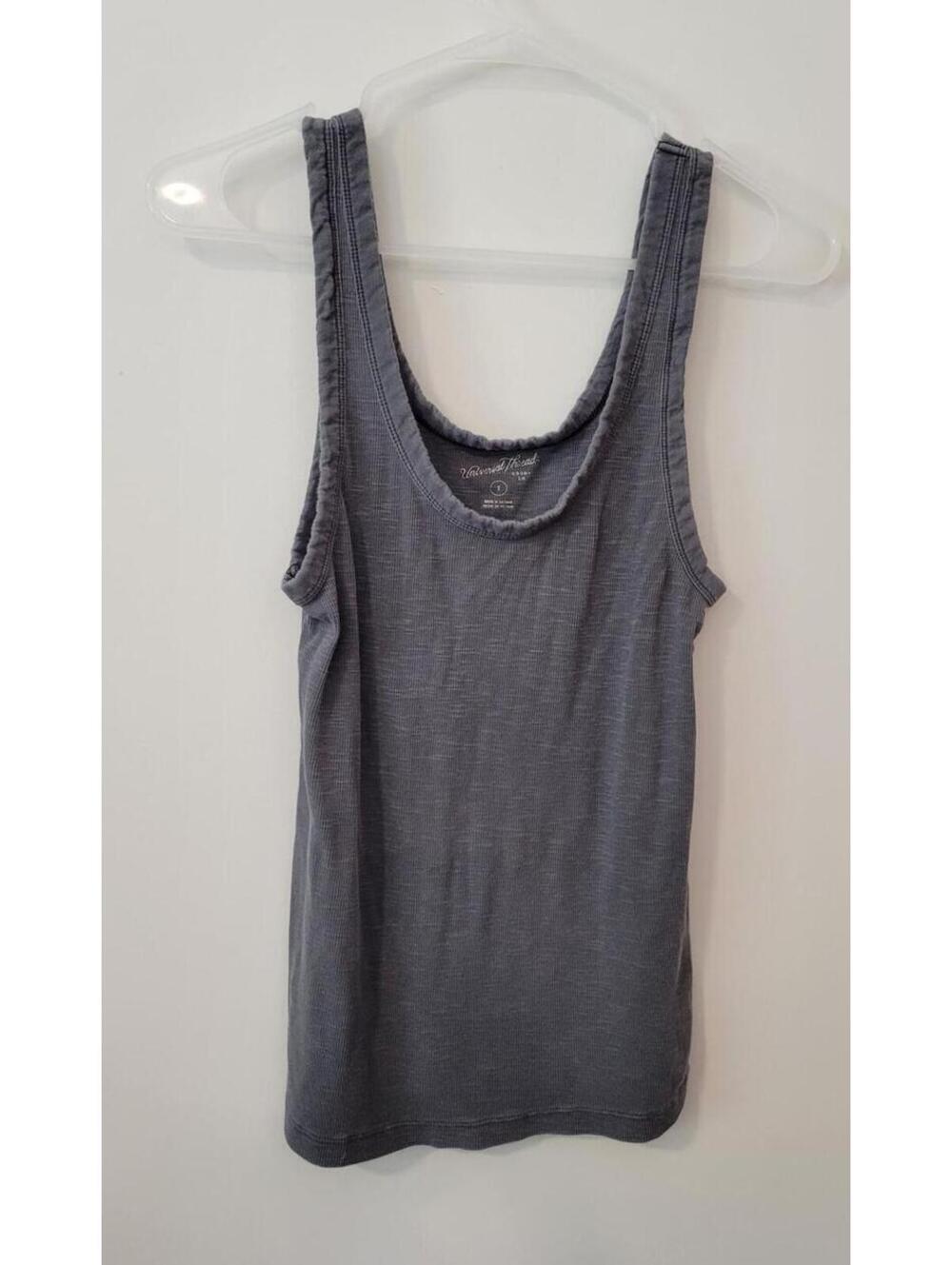 Universal Thread Women's Gray Ribbed Tank Top Size Small